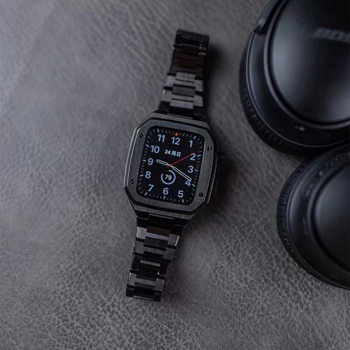 Modification Metal Bezel Stainless Steel watch case and strap For Apple