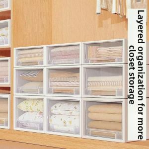 Transparent Large Dust-proof Clothes Storage Box Drawer