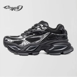 รองเท้าลำลอง Carpe Diem ทรงตาแมว ทรงหนา สำหรับผู้ชาย สำหรับผู้หญิง สีเงิน ทรงหนา รองเท้าลำลอง รองเท้าเดิน รองเท้าบู๊ต รองเท้าบู๊ตส้นแบน