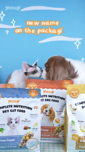 Petsup Complete Nutrition Dry Cat Food 1kg with Freeze Dried Treats Salmon Tuna Turkey Flavor High Protein Complete & Balanced Nutrition