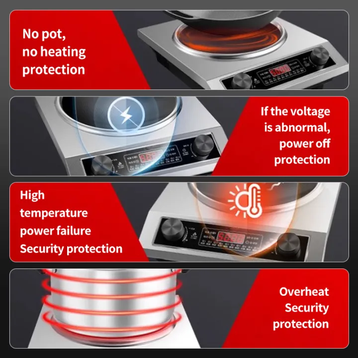 ICON 5000W Induction Cooktop for Wok with Energy Saving, Fast Heating ...