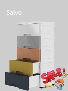 Salvo ตู้ลิ้นชัก กว้าง 50cm 7/6/5/4/3ชั้น ตู้เสื้อผ้า เพิ่มหนา ตู้ลิ้นชักพลาสติก มีล้อ เป็นมิตรกับสิ่แวดล้อม ลิ้นชักเด็ก ลิ้นชักเก็บของ