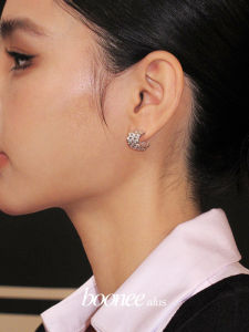 Boonee Alus Vintage Woven Circle Earrings for Women Luxury Fashion Accessory Versatile Elegant Autumn Winter Daily Wear