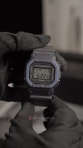 Jam Tangan Pria Casio G-Shock DW-5600RS-8D Blue Dial Black Transparant Resin Band