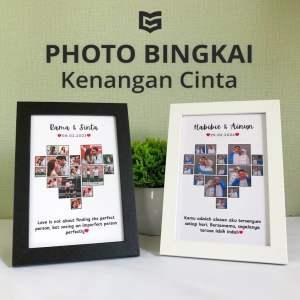 Gift heart kolase murah aesthetic || Kado ulang tahun wedding anniversary graduation bingkai frame kenangan