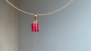 Jedi Angel Cut Spinel Pendant in 18k Solid Gold