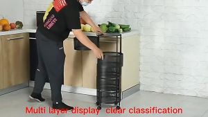 Kitchen Rotating Vegetable Rack Multi-Layer Movable Rack Fruit Storage Rotating Storage LEXING BRAND
