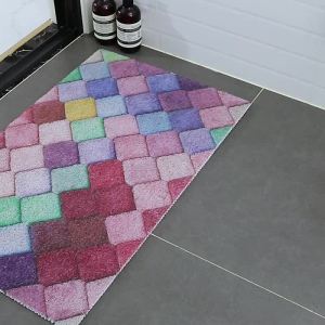 Diatomite mat bath mat bathroom mat anti slip mat shower mat anti slip non-slip stain-resistant Grey simple and light luxury