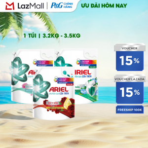 Nước Giặt Cửa Trên ARIEL Ngăn Lem Màu Quần Áo Siêu Thơm Hương Sạch Sâu Nắng Mai/ Downy Hương Nước Hoa/ Downy Oải Hương/ Đam Mê Túi 3.65KG/ 3.2KG