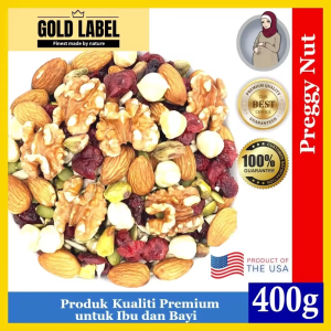 GoldLabel Premium Natural Preggy Nut 400g - Snack for Pregnant Women - 100% Quality Guaranteed Healthier snack Vegan