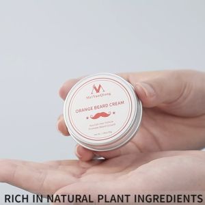 MeiYanQiong Natural Orange Organic Beard Oil Beard Wax balm Hair Loss Products Leave-In Conditioner for Groomed Beard Growth Health Care 30g