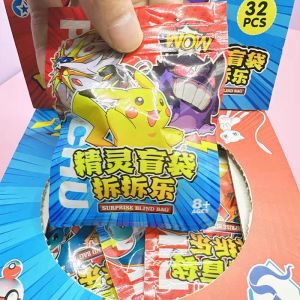 32pcs Set Pokemon blind bag disassembly Le Bao Ke Meng pendant Pikachu Gengar Pokémon Keychain Hanging Decortion Children Toy
