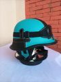 HELM RETRO NAZI DENGAN KACAMATA HITAM KOMBINASI HIJAU TOSCA MUDA. 