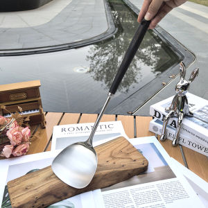 chockmen | Stainless Steel Black Wood Cooking Set