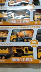 Bộ 6 xe Ô tô Công trình cỡ lớn cho bé kích thước hộp 67*30cm phù hợp làm quà tặng 1.6 trung thu cho bé yêu