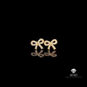 B1462 Bông tai nữ đính đá  chuôi cài chắc chắn kiểu dáng hiện đại thu hút sang trọng JOJO