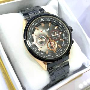 Jam Tangan Pria Viral Original Rantai Analog Tanggal Hari Aktif Tahan Air