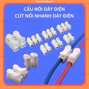 cầu nối dây điện nhanh CH2 combo 10c cút nối dây điện nhanh 2P siêu bền chống chập cầu đấu 2 pha