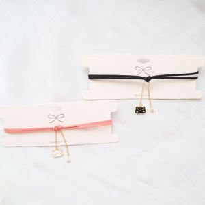 สร้อยคอแบบช็อคเกอร์รูปแมว โซ่กระดูกไหปลาร้า โซ่คอสั้น แฟชั่นฤดูใบไม้ร่วง/ฤดูหนาว โซ่คอแบบผูกปม เครื่องประดับแฟชั่น