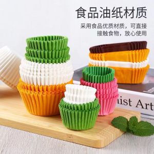 Disposable Baking Paper Cups High Temperature Resistant Muffin Cake Liners Oil Proof Bread Supports for Baking Cooking