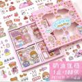 Mom&baby Stiker Waterproof Stiker 2D Diy Viral Korea Box isi 100 Lembar. 