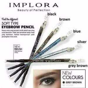 Implora (✔️BPOM) Pensil Alis 2.5 gram ( soft eyebrow pencil ) (KIM) PENSIL ALIS IMPLORA 2 IN 1 ( PENSIL + SERUTAN + SIKAT ) ORIGINAL