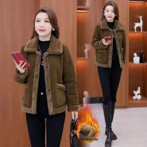 QIAOXIZI | Áo Khoác Len Ấm cho Nữ 2025 Mới Kiểu Dáng Rộng và Dày