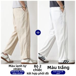 ROMON | Quần Linen Dài 9 Phân