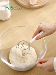 Khay Trộn Bột Bằng Thép Không Gỉ Fasola Con Lăn Hai Mắt Que Trộn Bột Dụng Cụ Trộn Bột Bằng Tay Chống Dính Dùng Để Đánh Trứng