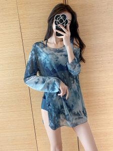 Faviduo Conservative Three-Piece Bikini 2024 New Style Small Fragrance Wind Student Thermal Spa Swimsuit Women Cover-Up Slimming