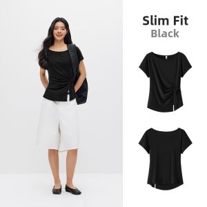 Semir | Summer Ladies One-Shoulder Ruffle Tie T-Shirt