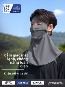 XINGGONGGUAN | Khăn trùm đầu chống nắng bằng lụa băng thoáng khí cho nam mùa hè chống tia UV bảo vệ toàn bộ khuôn mặt và cổ khi đi xe đạp