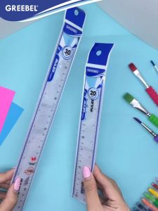 GREEBEL Penggaris Plastik 30cm / Penggaris Bening / Ruler 30-1