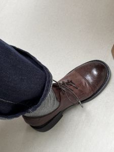 British Style Knot round Head Block Heel Womens Leather Shoes Fashionable Comfortable Daily Wear Deep Mouth Single Shoes