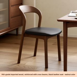 XIANGNANSONG | Nordic Style Walnut Solid Wood Dining Chair