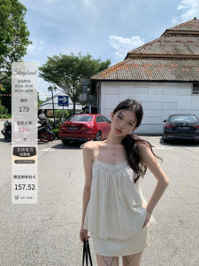 Deputy Breast Coverage Cotton Lace Trimmed Sleeveless Top