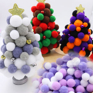 Gradient Color Campus Zaihuile Pompons Handmade DIY Phone Case Material Kids Head Flower Hairpin Hair Ornaments Accessories