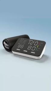 JUSTLANG Upper Arm Blood Pressure Monitor Rechargeable Large LED Screen Medical Automatic High Accurate BP Meter English Voice