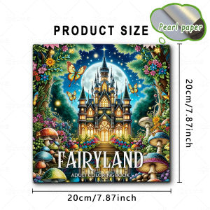  FAIRYLAND Adult Coloring Book for Stress Relief - Anti-Anxiety Mindfulness Art Therapy with Creative Painting Pages