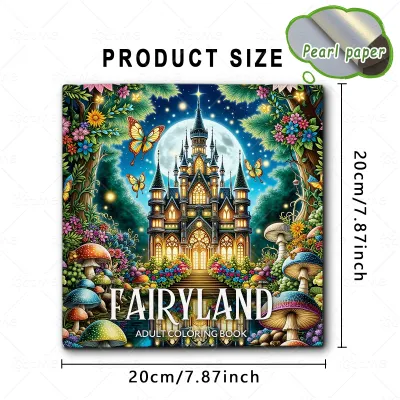  FAIRYLAND Adult Coloring Book for Stress Relief - Anti-Anxiety Mindfulness Art Therapy with Creative Painting Pages