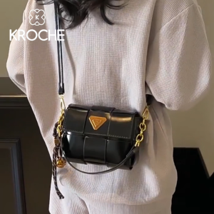 Kroche - Tas Selempang Anyaman Eunji Mini Sling Bag Gaya Retro Fashion