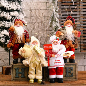 BELUGA 30cm Santa Claus Doll: Home Window Decoration & Christmas Fireplace Ornament