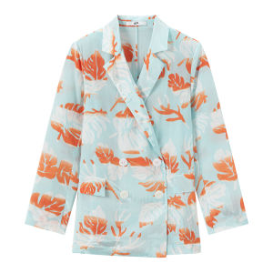 Trendy Leisure Double-breasted Printed Suit