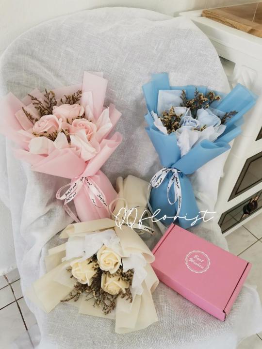 🇲🇾🔥ready stock!🔥3stalk soap flower bouquet Korea style sabun bunga ...
