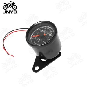 JNYD Universal Motorcycle Speedometer Meter Double Color LED Light Odometer Speed Meter Gauge Miles For Cafe Racer Honda