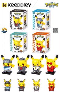 Đồ chơi lắp ráp xếp hình Pokemon Pikachu Cosplay phản diện chính hãng Keeppley