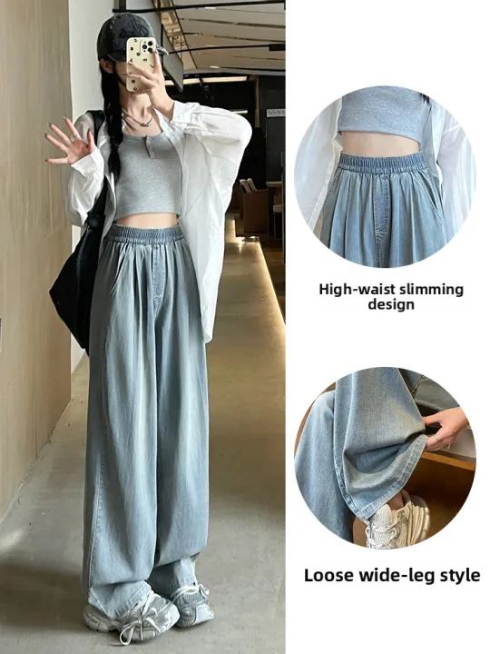 XIANYIJIAO%20%7C%20Lightweight%20Breathable%20Tencel%20Jeans%20for%20Short%20Women%20Straight%20Leg%20Loose%20Plus%20Size%20-%20Image%203