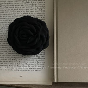Upgraded Exquisite Three-Dimensional Rose Caro Hand-Made Grip Retro Fashionable Grip Fabric Shark Clip