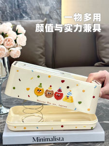 Luxurious Home Use Tissue Box Living Room Bedroom Remote Control Drawer Storage Organizer Creative Desktop Silver Tin Brand