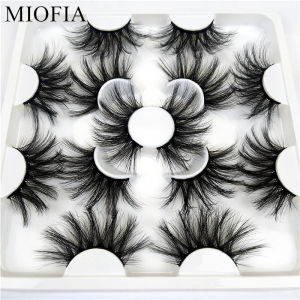 7 pairs of 25mm artificial mink eyelashes natural false eyelashes are long soft and elongated